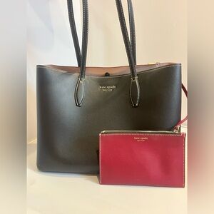 Kate Spade Used All day large tote with wristlet attached.l